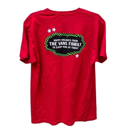 Vans “Off the “Wall” Red Holiday Limited Edition T-Shirt. Size Large. EUC! - Picture 2 of 6